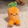 Kids Orange Bread Carrot Fruit Plush Keychain With Portable Decoration Size