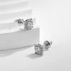 MODIAN D Color Moissanite Stud Earrings Round Cut Lab Created Diamond 925 Silver Silver Bridal Jewelry For Women Gifts