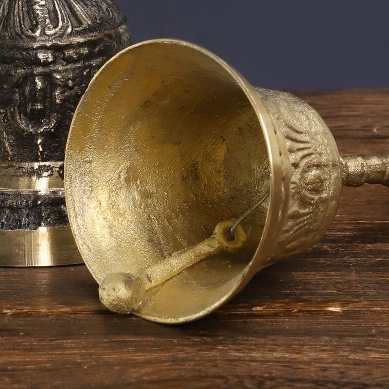 Copper Vajra Hand Bell - Ritual and Meditation Prop