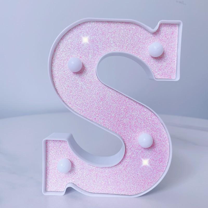 Pink LED Letter Light for Celebrations and Proposals