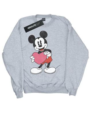 Kızlar Mickey Mouse Sevgililer Günü Kalp Sweatshirt