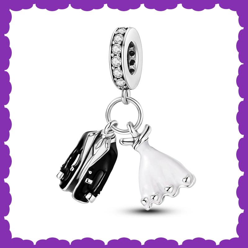 New Copper Fashion Rubik'S Cube Kitten Swing Skull Charm Bead For 3Mm Bracelet Diy Fine Jewelry Making Gift