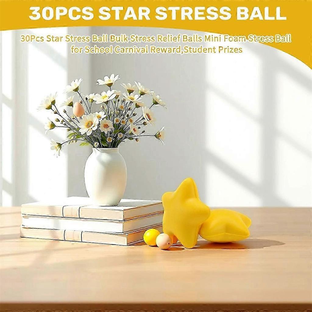 30Pcs Star Stress Ball Bulk Stress Relief Balls Mini Foam Stress Ball