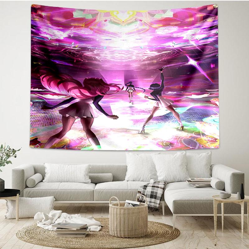KPop Demon Hunters Print Tapestry - Portable Wall Decor Cloth, for Home, Dorm, Travel, Bedroom, Living Room - Ideal Birthday Housewarming Gift