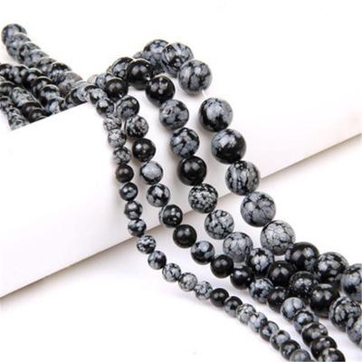 Doğal taş boncuk yuvarlak siyah kaymaktaşı gevşek ara boncuk takı yapımı için DIY