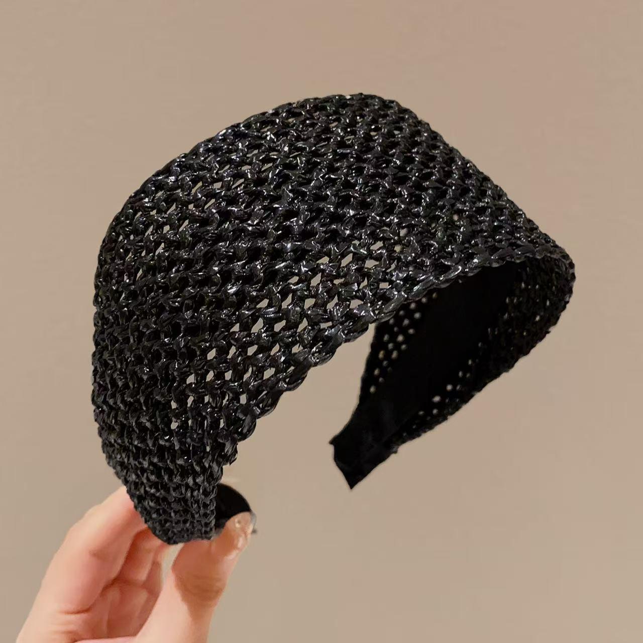 

Богемная соломенная плетеная пляжная повязка на голову для женщин