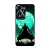 Phone Case - MANIACASE - Oppo A59 5G - TPU Silicone - Black - Roronoa Zoro Triple Sword Full Moon
