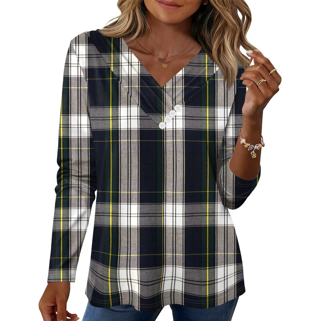 Womens Sweaters V-neck Long Sleeve Shirts Fall Outfits  Fashion Winter Clothing Side Slit