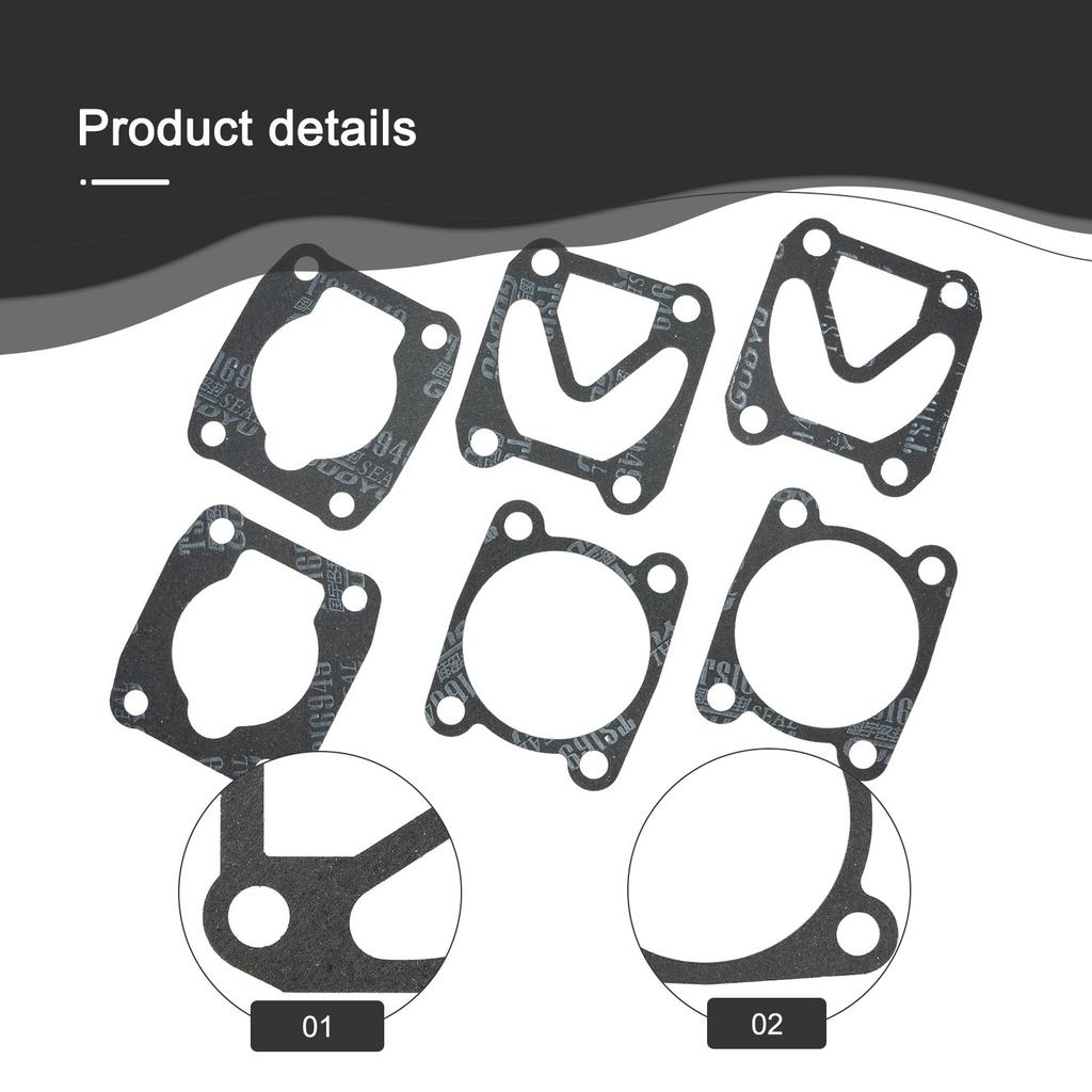 Air Compressors Valve Plate Washers Valve Plate Gaskets 6pcs Black Hole Spacing: 48x62mm Plastic Replacement Parts