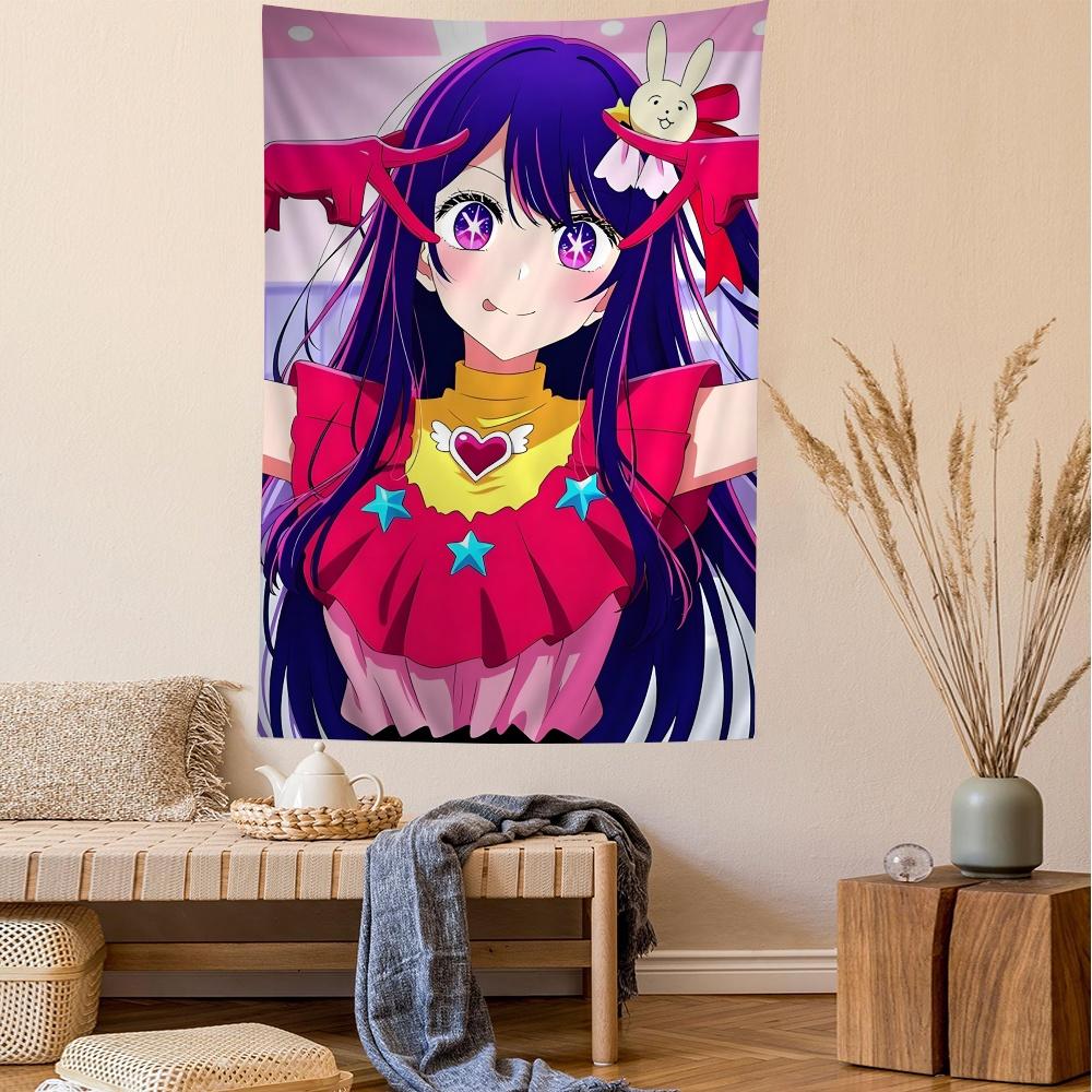 2025 Hot Sell Anime O-Oshi No Ko Hoshino Ai Hanging Bohemian Tapestry Hanging Tarot Hippie Wall Rugs Dorm Japanese Tapestry