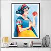 Disney 5D DIY Diamond Painting Snow White Watercolor Illustration Full Round Diamond Mosaic Cartoon Cross Stitch Art Painting for Home Decoration