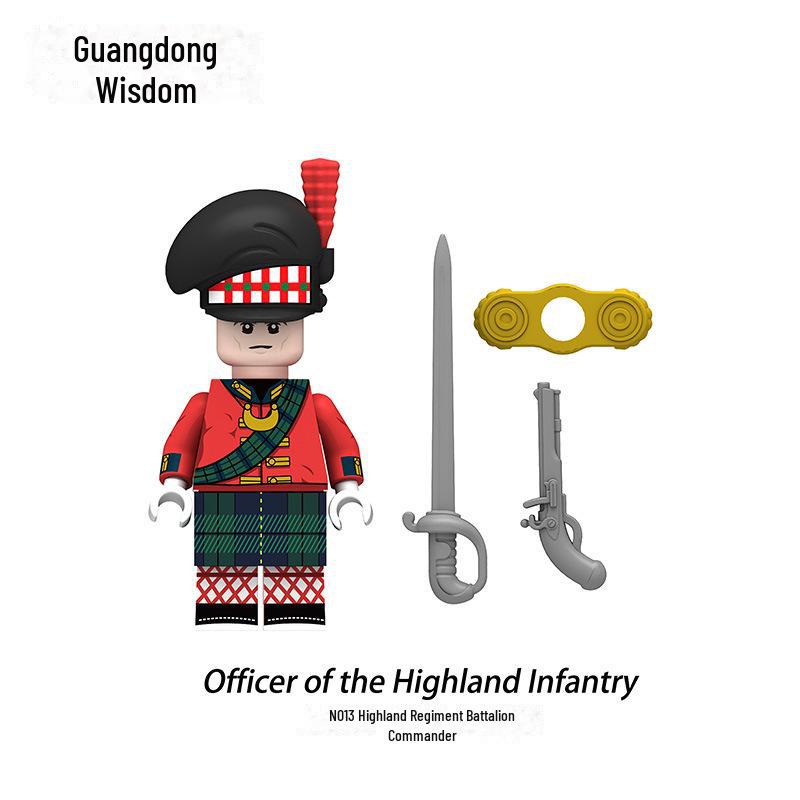 Military Building Blocks Set: Infantry, Cavalry, and Grenadiers Figures Toy Bag