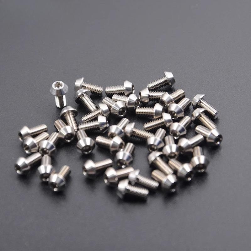 M3 X 4 5 6 8 10 12 14 16 18 20 22mm TC4 GR5 Titanium Alloy UFO Cone Head Screw Bolts Hex Socket For Model Aircraft Car DIY
