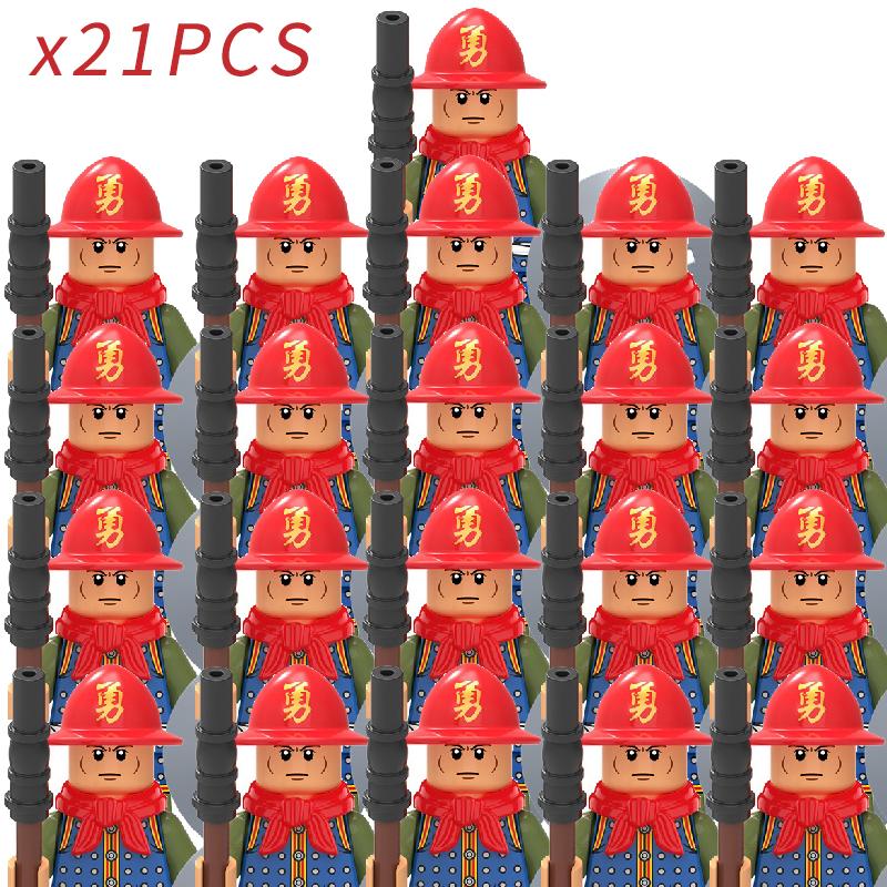 Ming Dynasty Soldiers Weapons Action Figure Accessories Helmet Armor Medieval Building Blocks Bricks Toys For Children Gifts