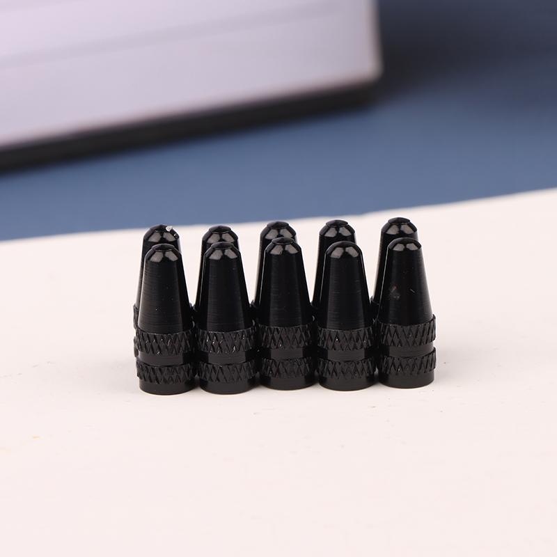 10pcs Aluminum Alloy Tire Prest Valve Cap Road Bike Covered Protector Road Tyre Dustproof Bike Presta Valve Valve Stems 1