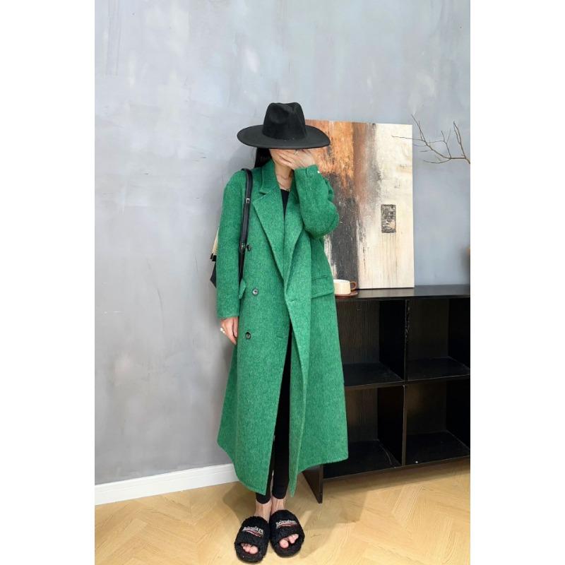 New Autumn and Winter Double-sided Wool Coat Long Korean Style Loose Casual Woolen Coat