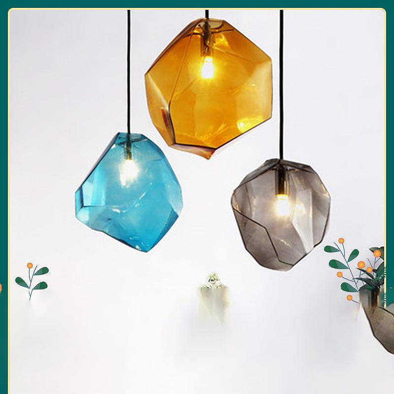 Gorący Nordycki Prosty Kreatywny Osobowość Kamień Szkło Żyrandol Sztuka Żyrandol Kostka Lodu Klatka Schodowa Jadalnia Sypialnia Bar