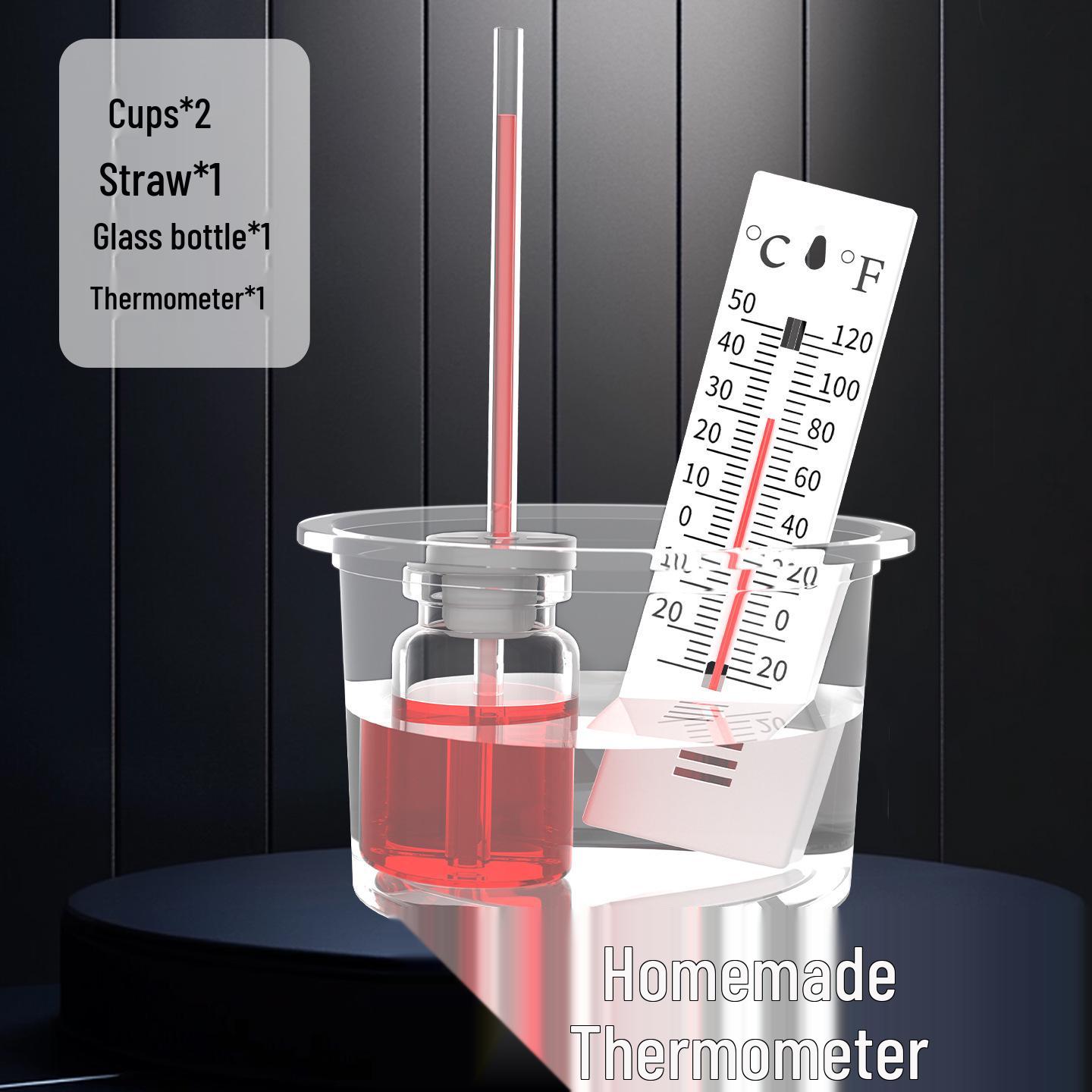 DIY Thermal Expansion and Contraction Thermometer Kit for Students - Science Experiment Material