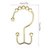 12 Pieces Shower Curtain Hooks Drape Hangers Bathing Liners Washroom Bathtub Clip Rings Household Farmhouse Accessories