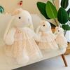 Cute kapok rabbit doll plush toy girl bed sleeping doll warm heart accompany children birthday gift