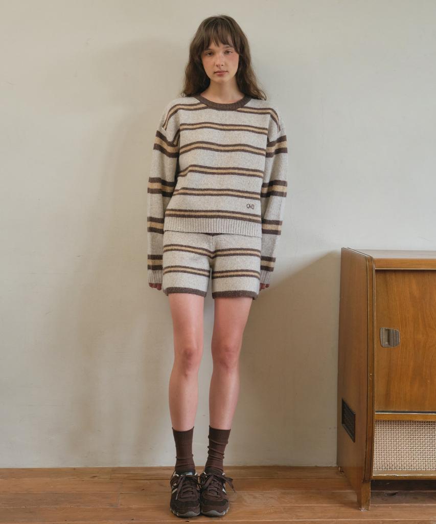 Aueonoseuteljia Mellow Multi Stripe Knit_Beige(Oc25-Kn13)