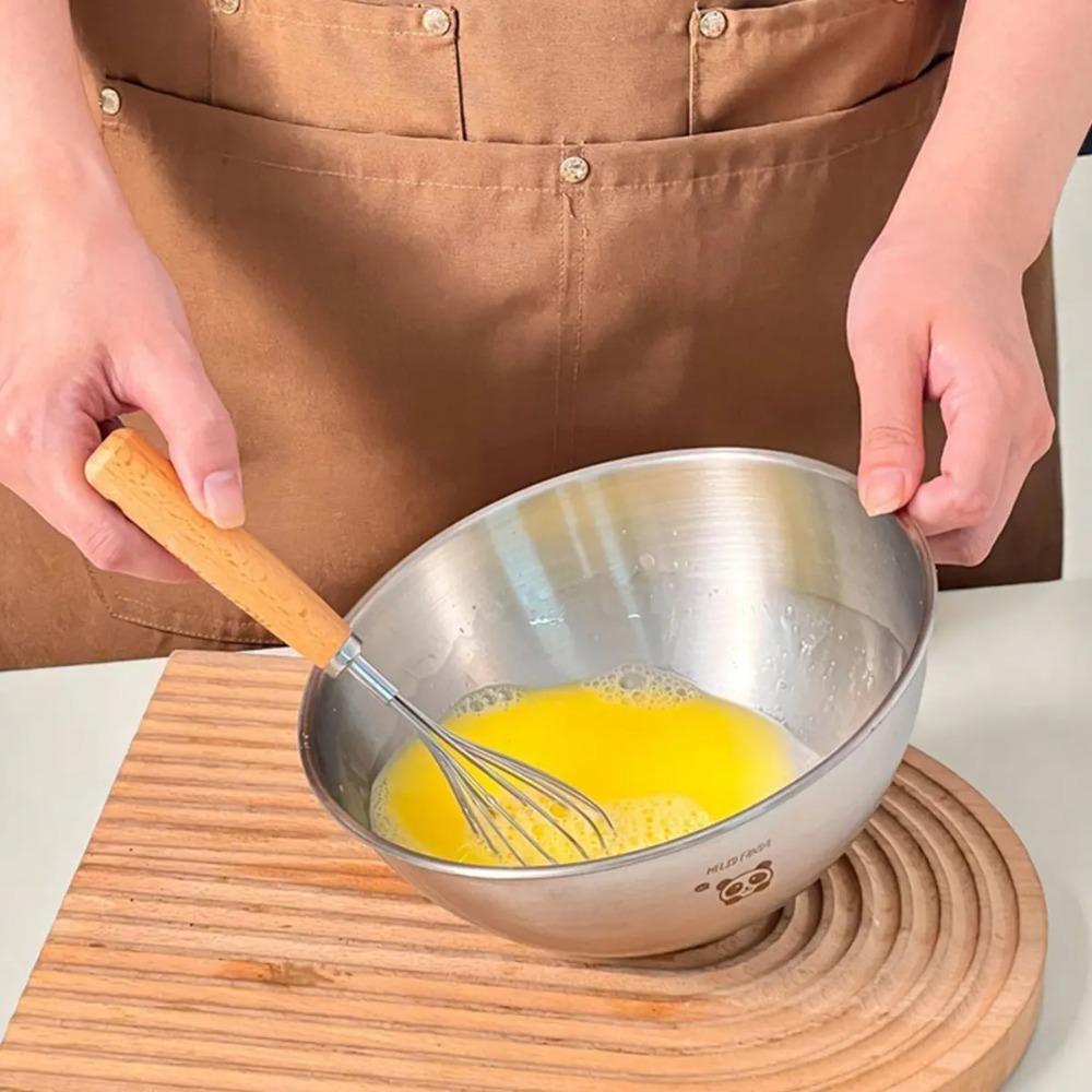 304 Stainless Steel Salad Bowls Durable Large Capacity Kitchen Baking Mixing Bowls With Scale Line Food Container