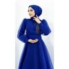 Shoulder Stone Embroidered Hijab Evening Dress Organza Tulle Sash Detailed Design Fashion Wedding Elegance  Saks