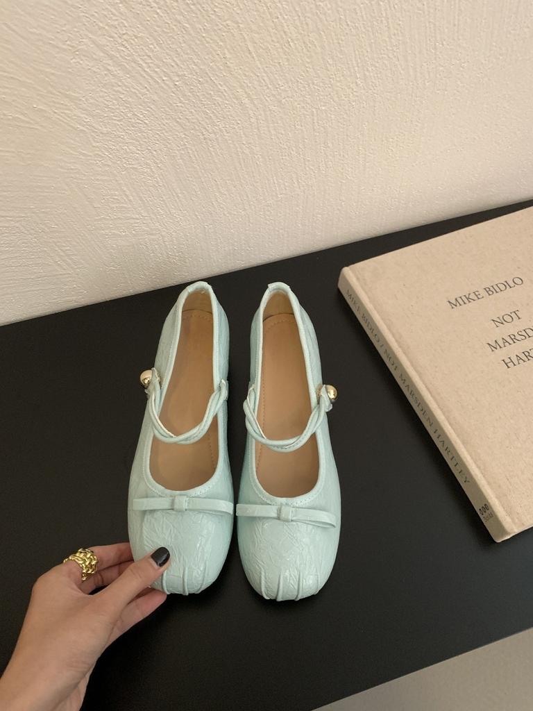 Inner height increase silver Mary Jane single shoes women's shoes bow with skirt shoes