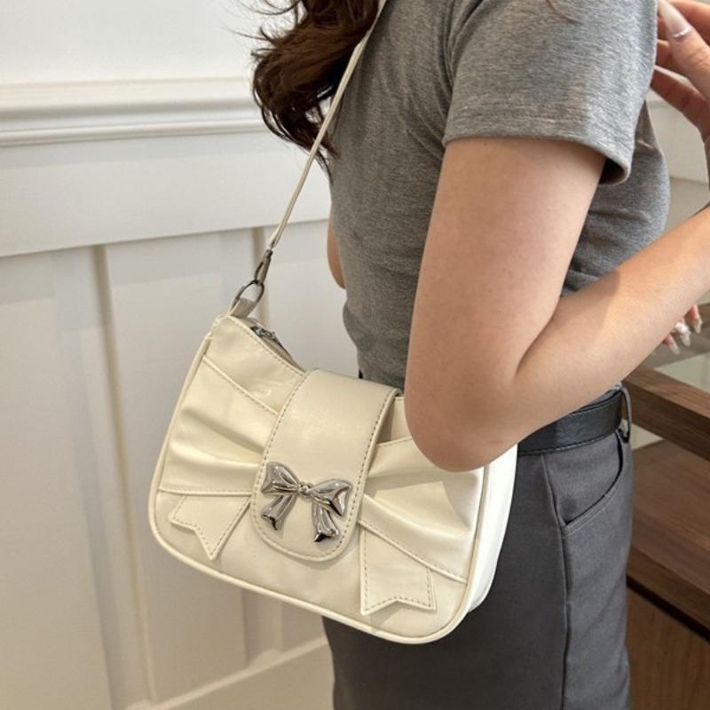 Všestranná dámská taška přes rameno s obloukem, francouzská niková taška do podpaží, malá čtvercová taška, skládaná taška, nová módní verze