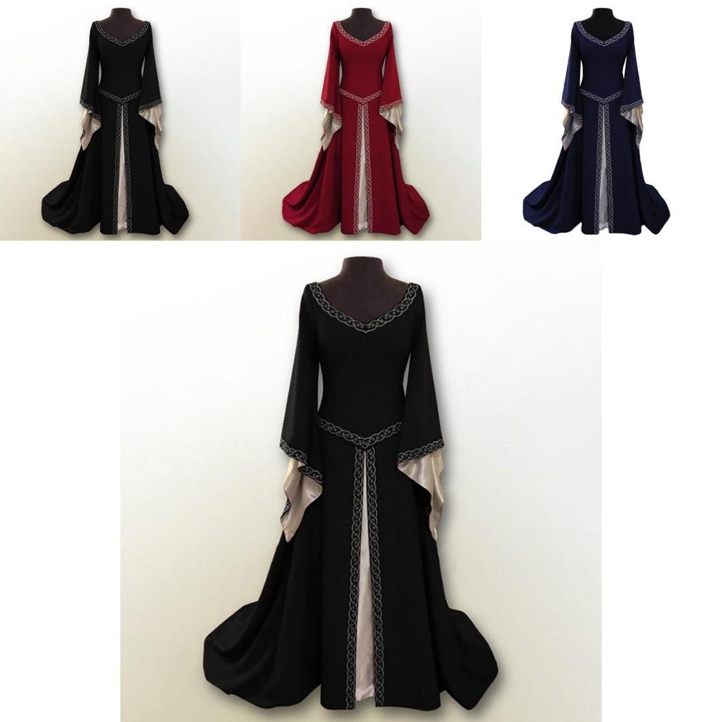 Enchanting Medieval Renaissance Women's Vintage Gown Dress For Fantasy Events And Parties