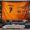 Wandbehang Wandteppich Benutzerdefinierter Name Cristiano Ronaldo Muster Personalisiert Bedruckter Stoff Wanddekoration
