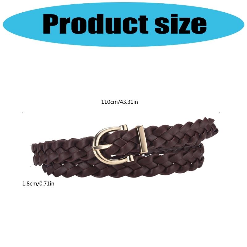 Braided Traditional Waist Chain Belt for Women Prom Banquet Club Party Hot Girl Simple Elegant Woven Belt