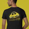 Muscle Car Shirt Yellow 70 Olds Cutlass Rallye 350 - Image On Back