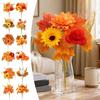 Cascading Faux Leaves for Table Decor Artificial Fall Flowers, Silk Flower Arrangement, Realistic Bouquet Vibrant Greenery Indoor Home Wedding
