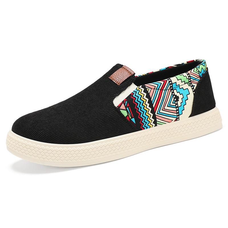Fashion Men's Casual Shoes, Summer Shallow Mouthed Fisherman's Shoes, Canvas Board Shoes, One Foot Lazy Shoes