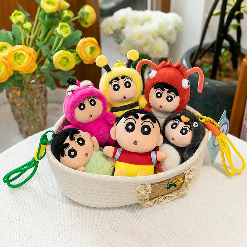 Plush Shinchan Crayon Pendant Cartoon Doll Keychain Accessory Souvenir Gift