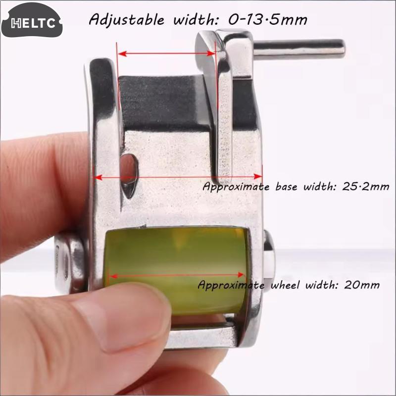 T9 Roller Presser Foot For Flatbed Sewing Machine Made Of High Quality Stainless Steel And Rubber Adjustable Width 0-13.5mm Suit