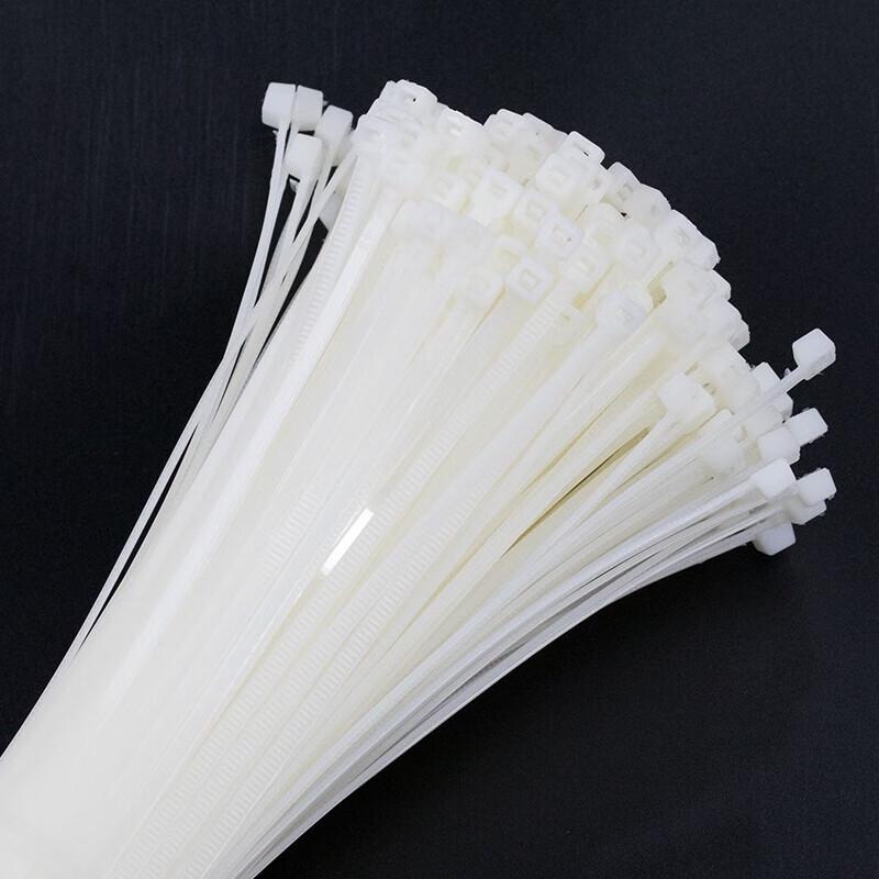 Hesdick White Nylon Self-Locking Cable Ties