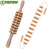 2Pcs Wood Therapy Massage Tools Wooden Roller Stick & Rope For Lymphatic Drainage Fascia Relief