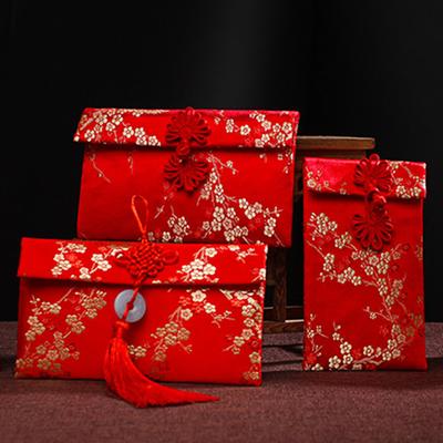 Roter Glücksumschlag, Geld-Stickerei-Stil, chinesisches Design, Tasche, Party, roter Umschlag