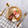 Retro Metal Gold Kitchen Fruit Round Serving Dish Kitchen Tableware Cake Tray Dining Plate