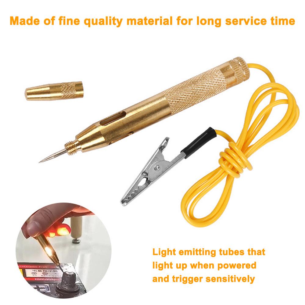 Vehicle Maintenance Copper Test Pen Circuit Detection Pen 6Volt 12Volt 24Volt Car Light Tester Circuit Detector Light