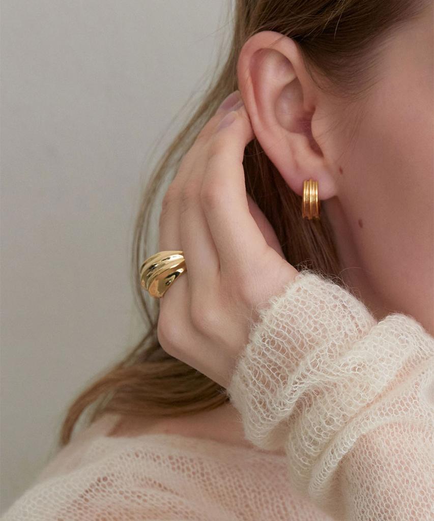 Halden Curved Ring Bold (R021_Gold)