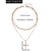 Diamond collarbone chain sweater chain alloy nklce women's multi-layered cross necklace