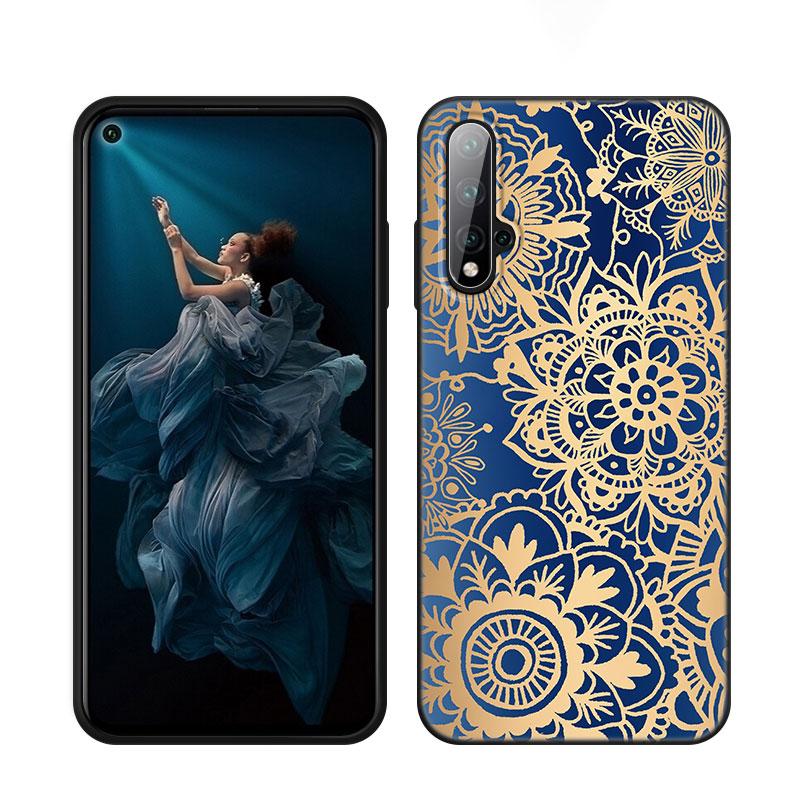 

Винтажный индийский цветочный хной мандала йога этнический чехол для телефона для Honor 70 90 Lite X40 GT X50 i X5 Plus X6A X6S X7A X8A X8B X6 X7 Honor X50i 5G