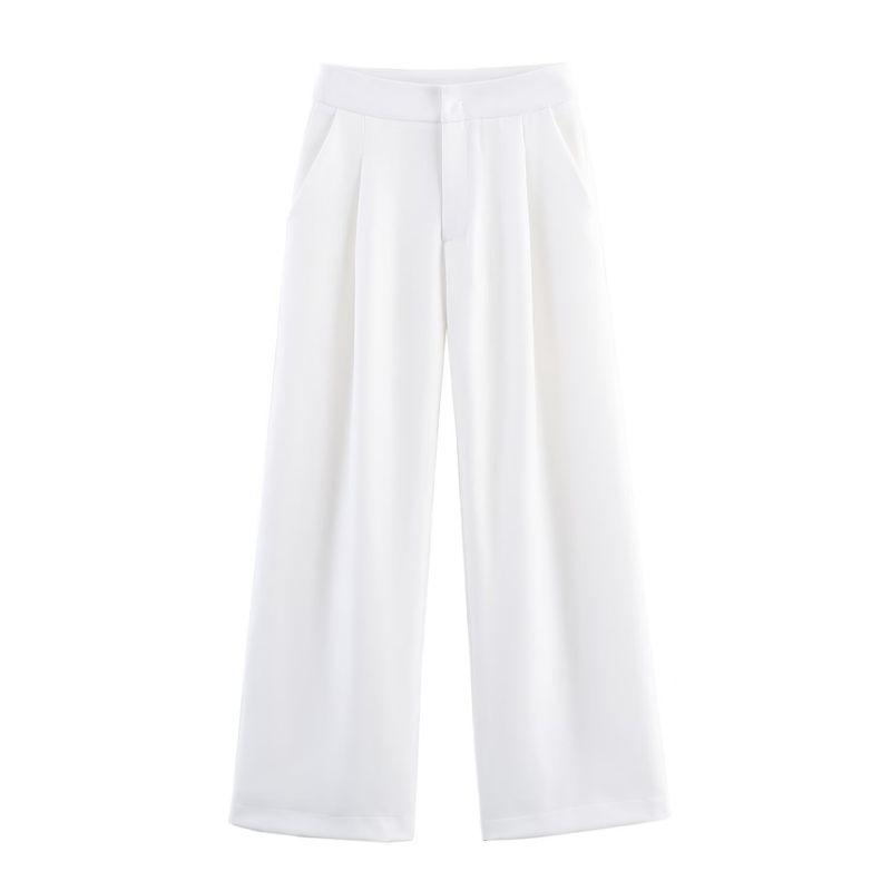 Kaslead New Women Clothes Western Style Blended Double Placket Vest Pleat Trousers 3736240 3736244