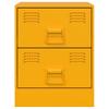 Nightstands 2 pcs. Yellow 34.5 x 39 x 44 cm Steel