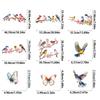 Frühlingsfensteraufkleber PVC statischer Aufkleber Kirschblüte Vogel Design für Wohnzimmer Fensterdekoration Glasaufkleber