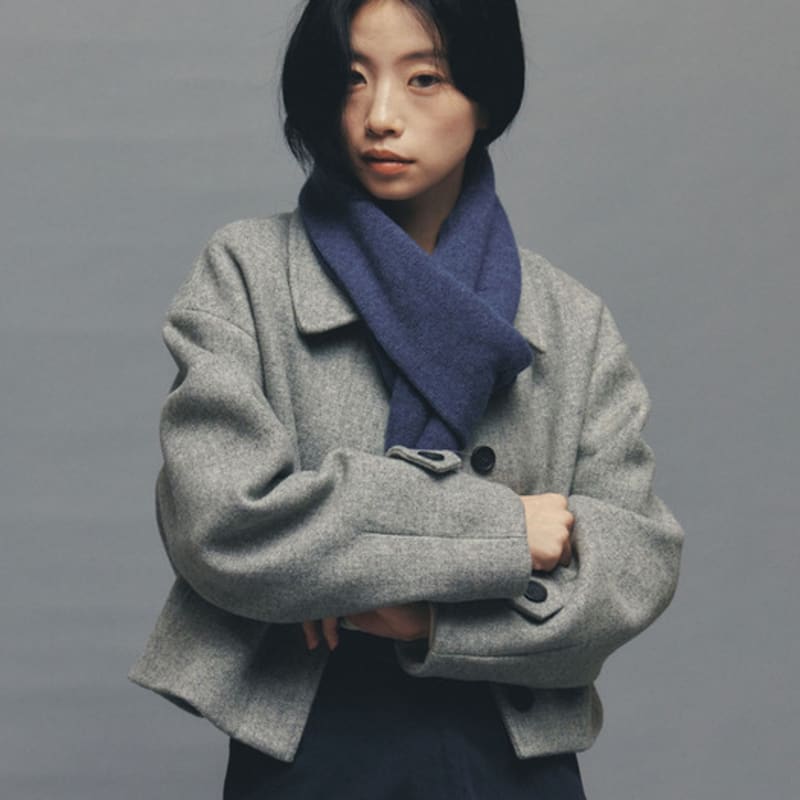 Almute Kai WOOL MUFFLER_BLUE