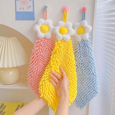 Cute Extra-thick Hand Towel Hanging Towel Absorbent Lint-free Kitchen Hand Towel Thickened and Enlarged Hand Towel Ball Super Thick Fast